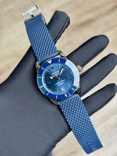 Breitling Superocean Heritage II 42mm 2018 Blue Rubber Strap AB2010161C1S1