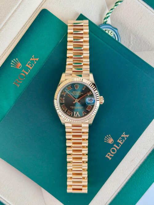 Rolex Datejust 31mm UNWORN 2026 Olive Green Roman VI President 278278