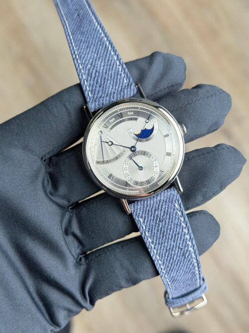 Breguet Classique 39mm 2020 Phase de Lune Silver White Gold 7137BB/11/9V6