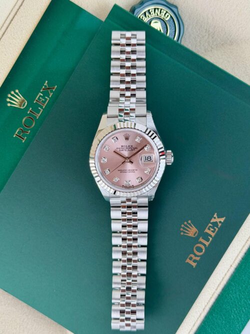 Rolex Datejust 28mm UNWORN 2026 Pink Diamond Fluted Jubilee 279174