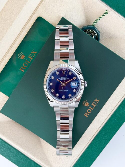Rolex Datejust 41mm UNWORN 2026 Blue Diamond Fluted Oyster 126334