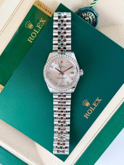 Rolex Datejust 31mm 2012 Silver Diamond Bezel Jubilee 178384RBR