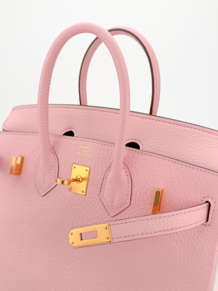 Hermes Birkin 25 Chevre HSS Rose Sakura Pink/ Gris Perle Gold Hardware
