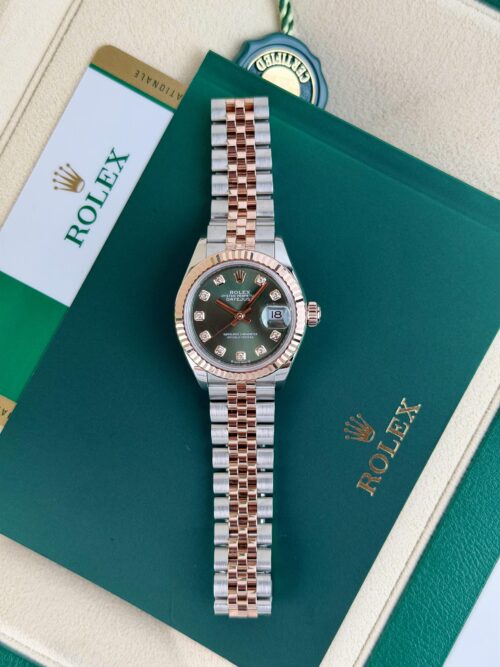 Rolex Datejust 28mm 2020 Olive Green Diamond Fluted Jubilee 279171