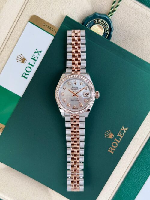 Rolex Datejust 28mm 2017 MOP Pearl Diamond Bezel Jubilee 279381RBR