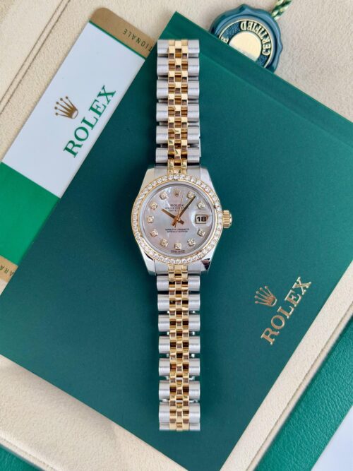 Rolex Datejust 26mm 2016 MOP Pearl Diamond Bezel Jubilee 179383