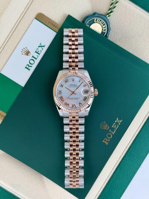 Rolex Datejust 31mm 2017 White MOP Pearl Roman Fluted Jubilee 178271