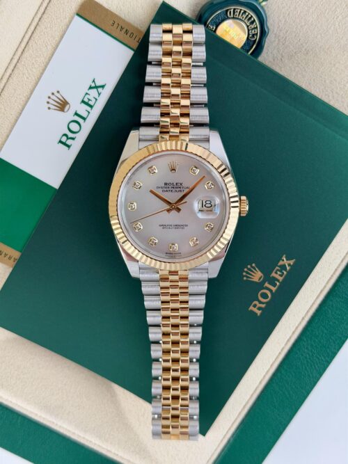 Rolex Datejust 41mm 2018 MOP Pearl Diamond Fluted Jubilee 126333