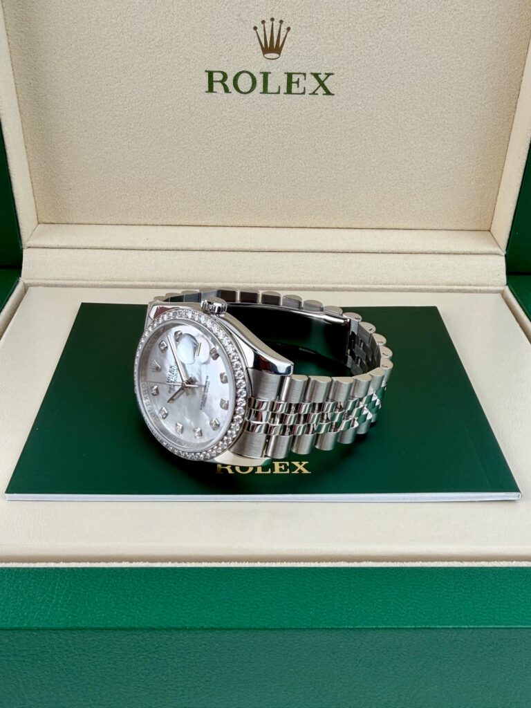 Rolex Datejust 36mm 2018 MOP Pearl Diamond Bezel Jubilee 116244RBR