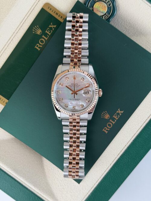 Rolex Datejust 36mm 2014 MOP Pearl Diamond Fluted Jubilee 116231