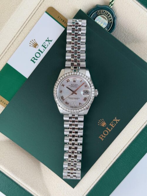 Rolex Datejust 31mm 2019 MOP Pearl Roman VI Diamond Bezel Jubilee 178384RBR