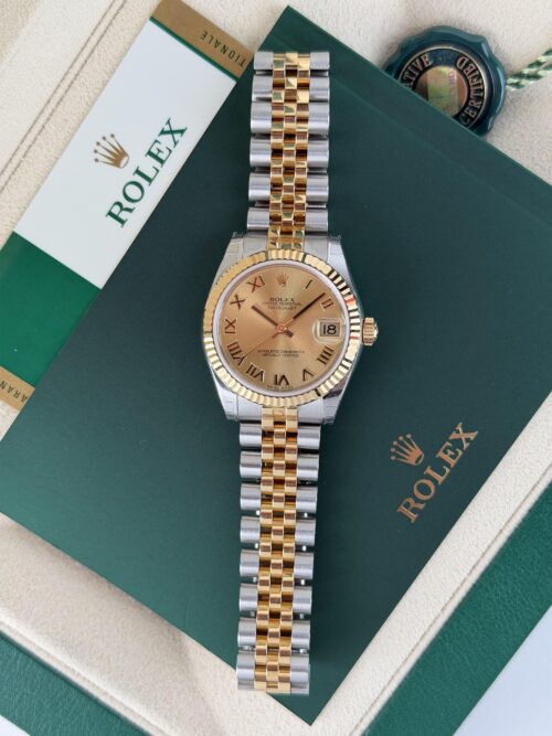 Rolex Datejust 31mm 2015 Full Sticker Mint Champagne Roman Jubilee 178273