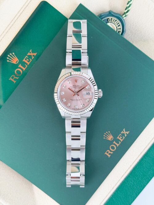 Rolex Datejust 28mm UNWORN 2026 Pink Diamond Fluted Oyster 279174
