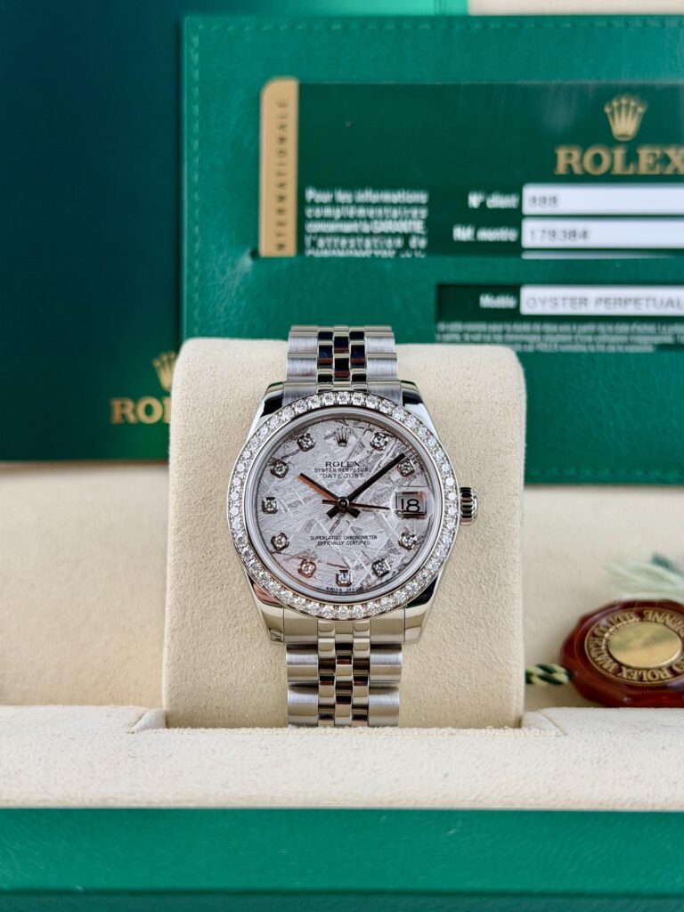 Rolex Datejust 31mm 2013 Meteorite Diamond Bezel Jubilee 178384RBR