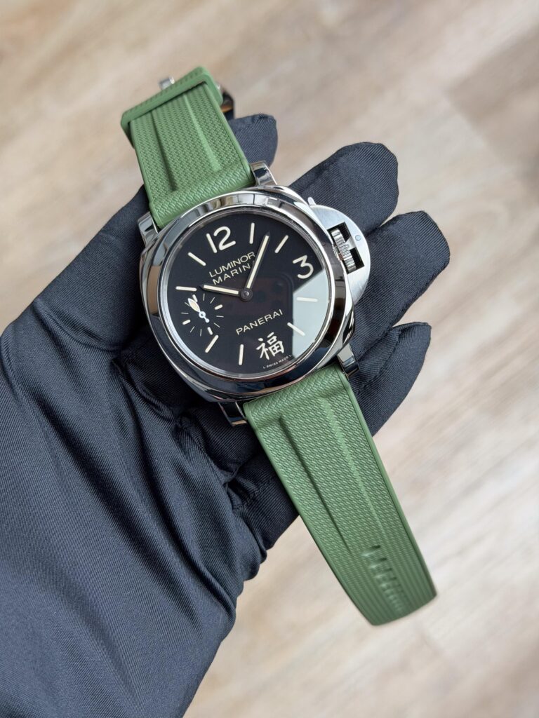 Panerai Luminor Marina 2012 Limited Edition "Fu" 44mm Black Green Strap PAM00366
