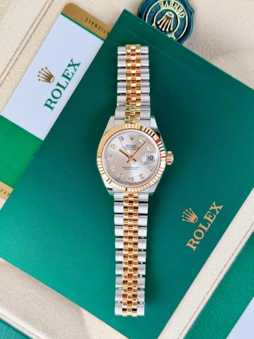 Rolex Datejust 28mm 2019 Silver Diamond Fluted Jubilee 279173