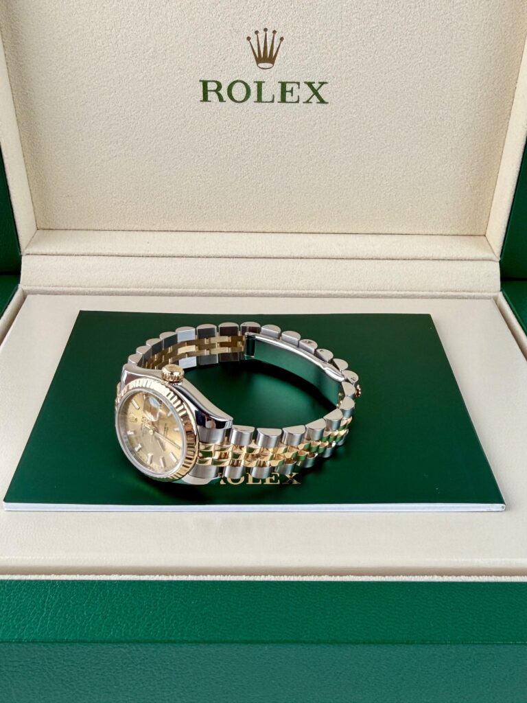 Rolex Datejust 26mm 2012 Champagne Index Fluted Jubilee 179173