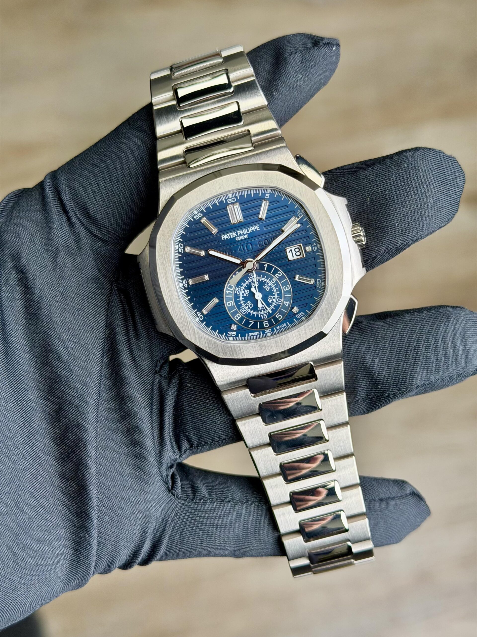 Patek Philippe Nautilus 44mm 40th Anniversary 2017 Blue Diamond 5976/1G-001