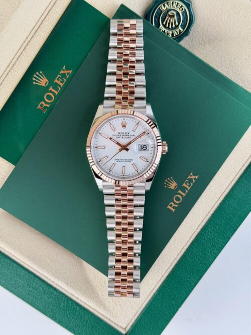 Rolex Datejust 36mm UNWORN 2026 White Index Fluted Bezel Jubilee 126231