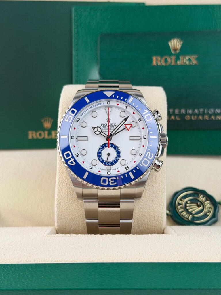 Rolex Yacht-Master II 44mm UNWORN 2026 White Blue Oyster Wood 126680