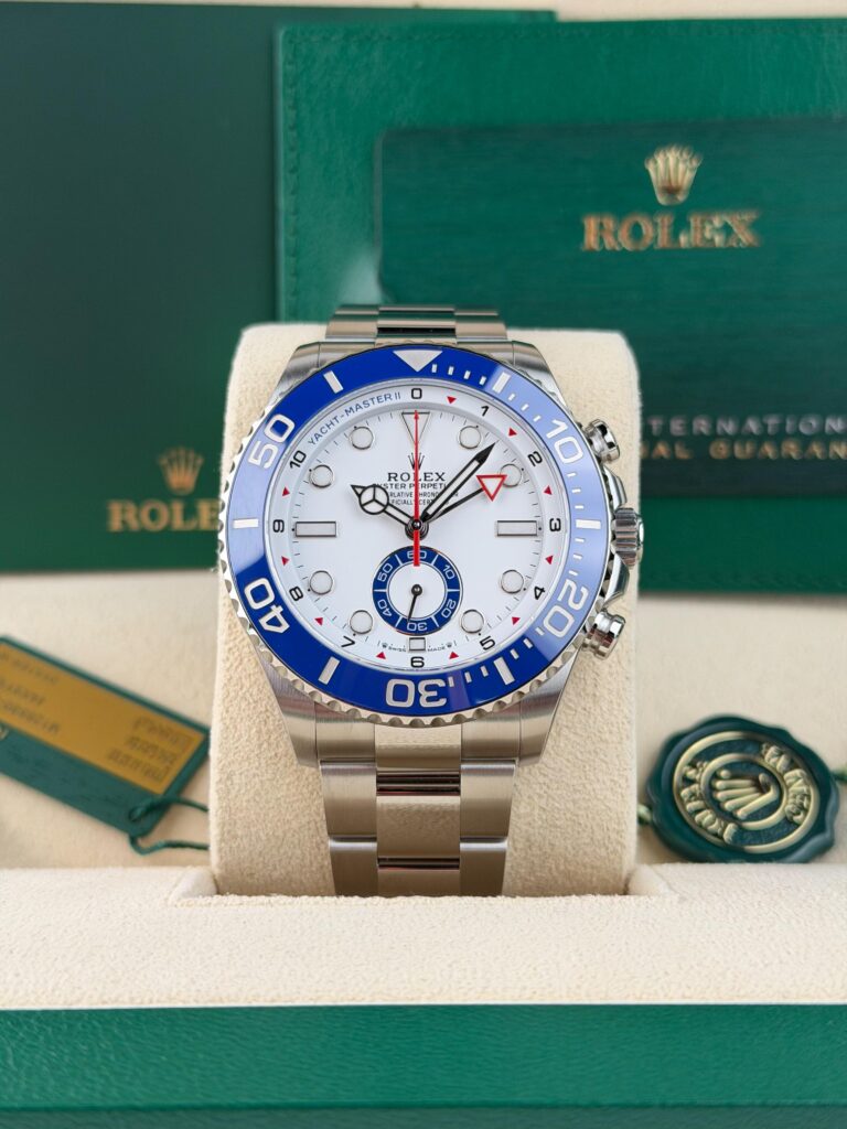 Rolex Yacht-Master II 44mm UNWORN 2026 White Blue Oyster Wood 126680