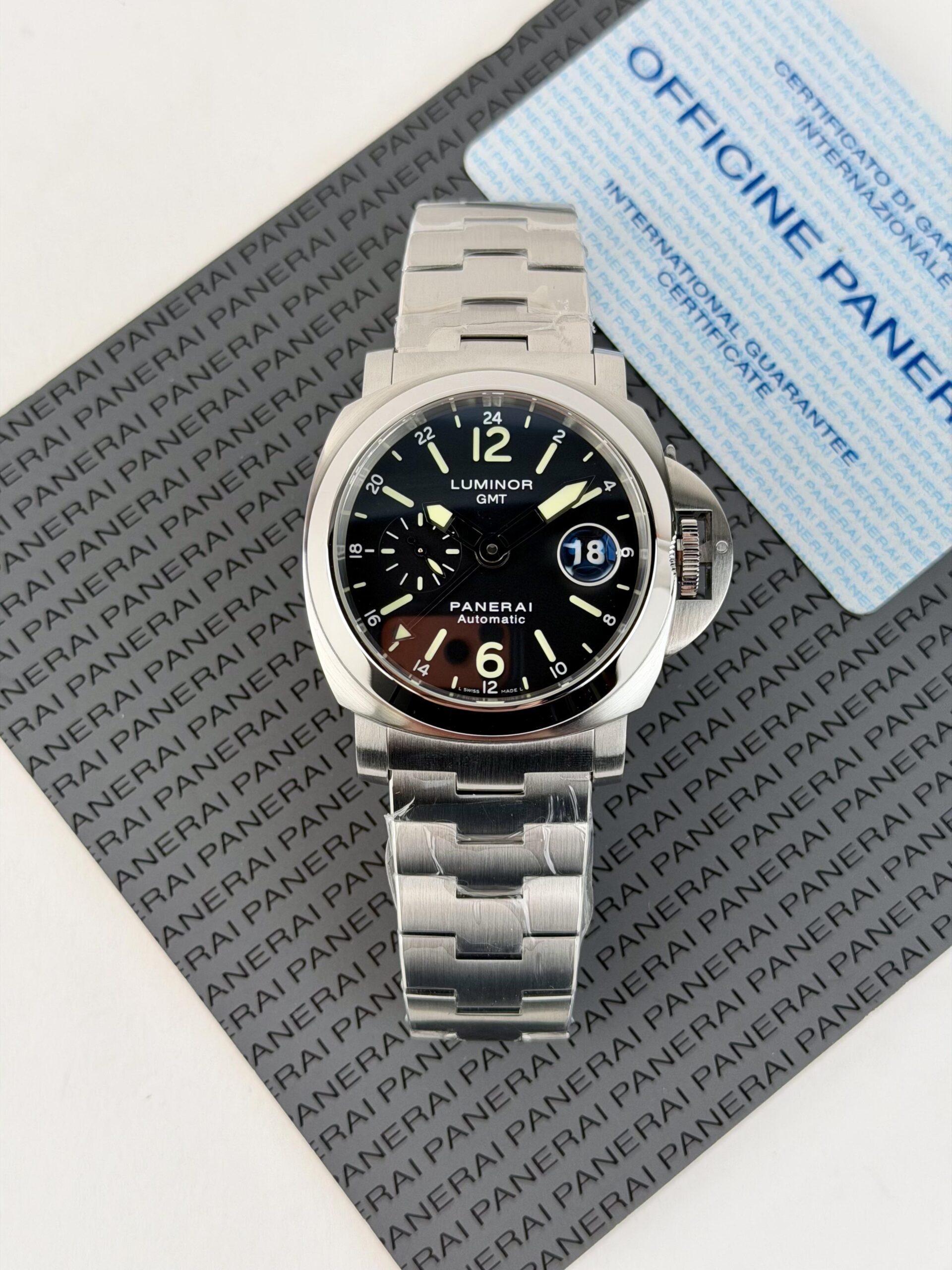 Panerai Luminor GMT 44mm 2013 Black Arabic Bracelet PAM00297