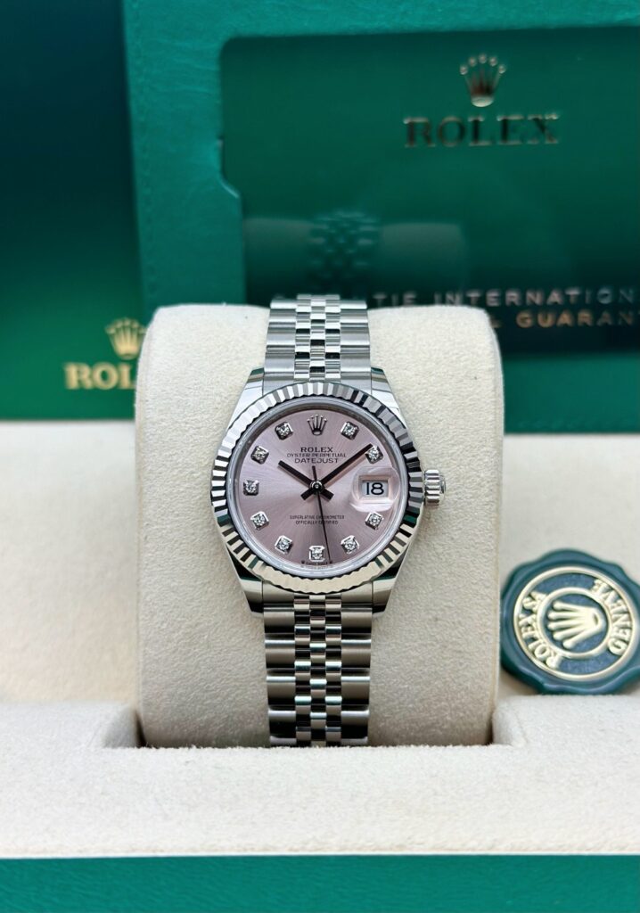Rolex Datejust 28mm UNWORN 2026 Pink Diamond Fluted Jubilee 279174