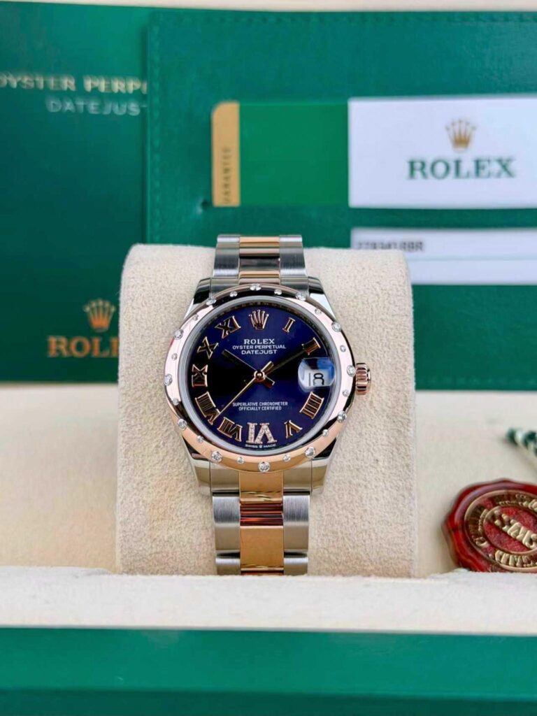 Rolex Datejust 31mm 2019 Aubergine Purple Roman VI Oyster Preowned 278341RBR